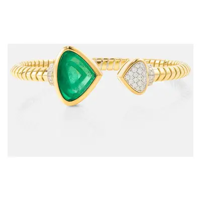 Marina B Bracciale Trisolina in oro 18kt con diamanti e smeraldo