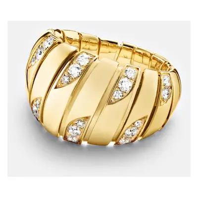 Bvlgari Anello Bvlgari Tubogas in oro 18kt con diamanti