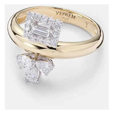 Yeprem Anello Golden Strada in oro 18kt con diamanti