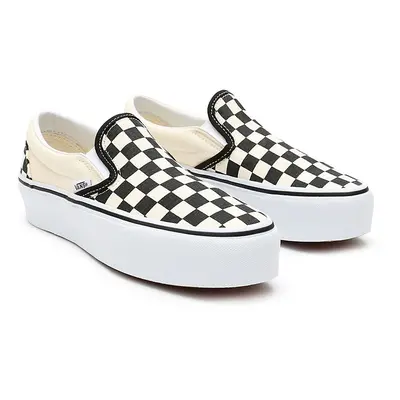 VANS Scarpe Checkerboard Classic Slip-on Platform (blk&whtchckerboard/wht) Donna Nero, Taglia