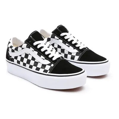 VANS Scarpe Checkerboard Old Skool Platform ((checkerboard)) Donna Nero, Taglia