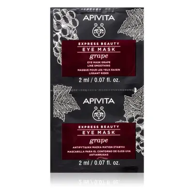 Apivita Express Beauty Line Smoothing Eye Mask Grape maschera occhi effetto lisciante x ml