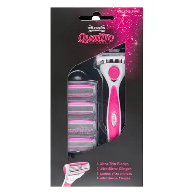 Wilkinson Sword Quattro for Women Aloe & Vit. E rasoio + lame di ricambio pz