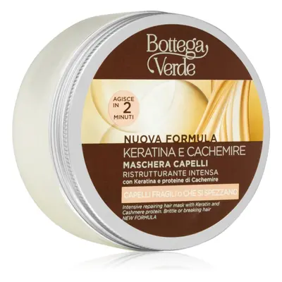 Bottega Verde Keratin & Cashmere maschera rigenerante per capelli rovinati