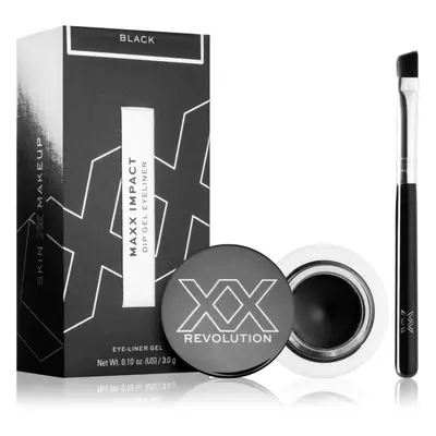 XX by Revolution MAXX IMPACT eyeliner in gel con pennellino colore Black