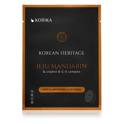 KORIKA Korean Heritage Jeju Mandaring & Vitamin B-C-E Complex Skin Illuminating Sheet Mask masch