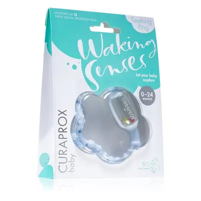 Curaprox Baby Waking Senses anello da mordere con spazzolino massaggiante e sonaglio