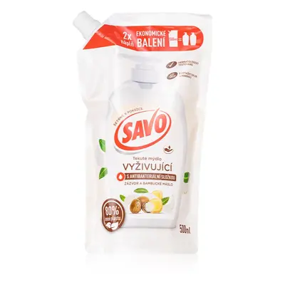 Savo Shea Butter & Ginger sapone liquido per le mani ricarica