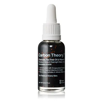 Carbon Theory Charcoal, Tea Tree Oil & Vitamin E siero notte riginerante effetto rivitalizzante 