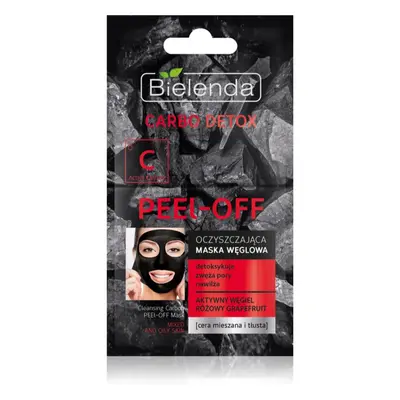 Bielenda Carbo Detox Active Carbon maschera viso peel-off al carbone attivo per pelli grasse e m