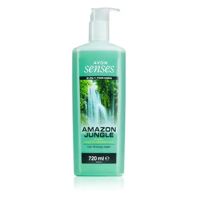 Avon Senses Amazon Jungle gel doccia per corpo e capelli per uomo