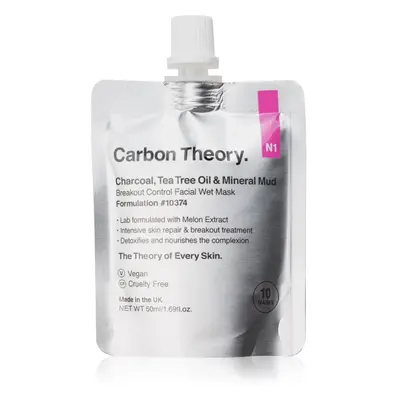 Carbon Theory Charcoal, Tea Tree Oil & Mineral Mud maschera rigenerante intensa per pelli proble