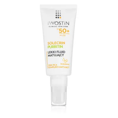 Iwostin Solecrin lozione opacizzante per pelli grasse con tendenza all'acne SPF 50+