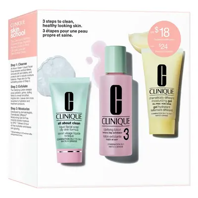 Clinique 3-Step Skin Care Kit Skin Type confezione regalo per pelli grasse e miste