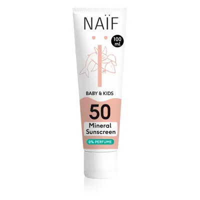 Naif Baby & Kids Mineral Sunscreen SPF 0 % Perfume crema protettiva abbronzante per bebè e bambi