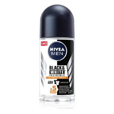 NIVEA MEN Invisible Black & White antitraspirante roll-on per uomo