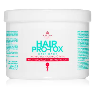 Kallos Hair Pro-Tox maschera per capelli deboli e danneggiati con olio di cocco, acido ialuronic