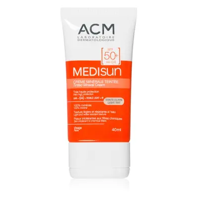 ACM Medisun crema idratante tonificante minerale SPF 50+ colore Light Tint