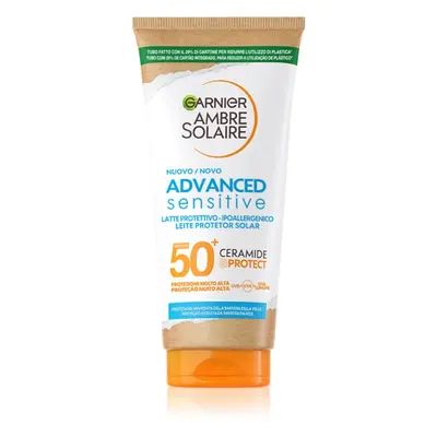 Garnier Ambre Solaire Sensitive Advanced latte abbronzante protettivo con ceramidi SPF 50+