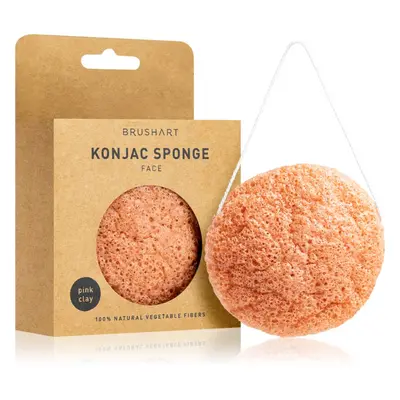 BrushArt Home Salon Konjac sponge spugnetta esfoliante delicata per il viso Pink Clay