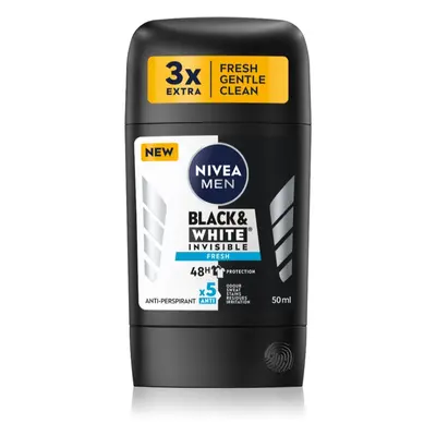 Nivea Men Black & White Invisible Fresh antitraspirante solido per uomo