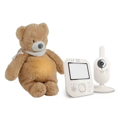 Philips Avent Baby Monitor SCD891/26+NATTOU Sleepy Bear Pale Brown confezione regalo per bebè m+