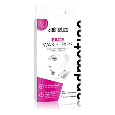 andmetics Wax Strips Face strisce depilatorie con cera per il viso