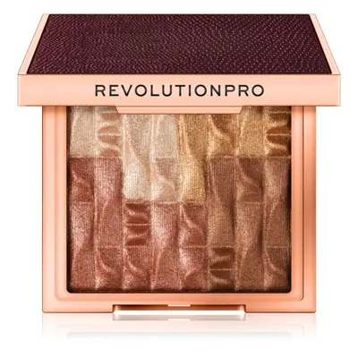 Revolution PRO Goddess Glow palette di illuminante e bronzer colore Brick Afterglow