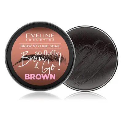 Eveline Cosmetics Brow & Go! Sapone per lo styling delle sopracciglia per sopracciglia colore Br