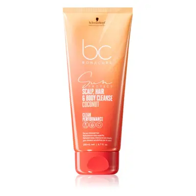 Schwarzkopf Professional BC Bonacure Sun Protect Scalp, Hair & Body Cleanse shampoo per capelli 