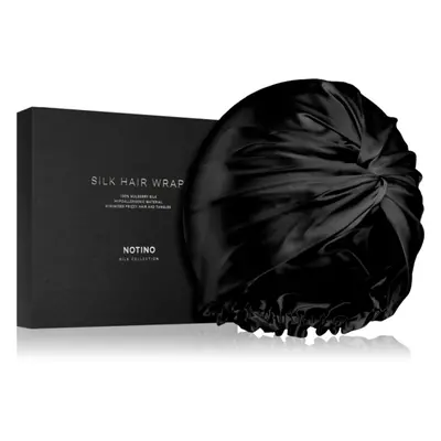 Notino Silk Collection Hair wrap turbante per capelli in seta Black