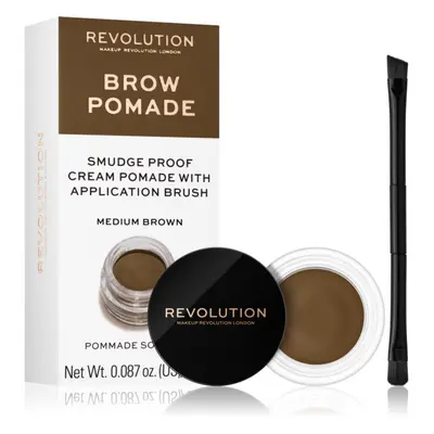 Makeup Revolution Brow Pomade pomata per sopracciglia colore Medium Brown 2.5 g