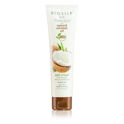 Biosilk Silk Therapy Natural Coconut Oil crema per capelli per capelli mossi e ricci