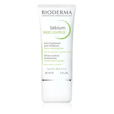 Bioderma Sébium Mat Control crema idratante leggera contro la pelle lucida e i pori dilatati