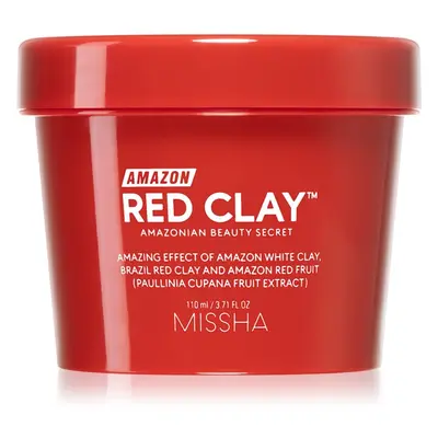 Missha Amazon Red Clay™ maschera detergente per la riduzione del sebo e dei pori con argilla