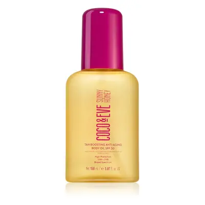 Coco & Eve Sunny Honey Tan Boosting Anti-Aging Body Oil SPF olio protettivo per accelerare l'abb