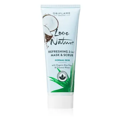 Oriflame Love Nature Aloe Vera & Coconut Water scrub e maschera con effetto rinfrescante