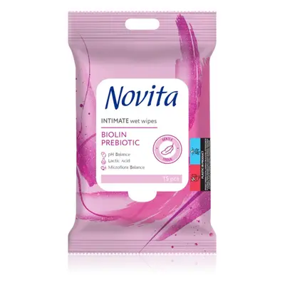 NOVITA Intimate Biolin Prebiotic salviette umidificate per l'igiene intima