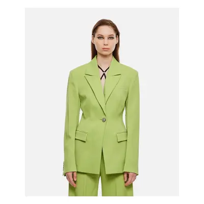 The Attico | Blazer Blue In Gabardina Di Lana | Verde | Donna