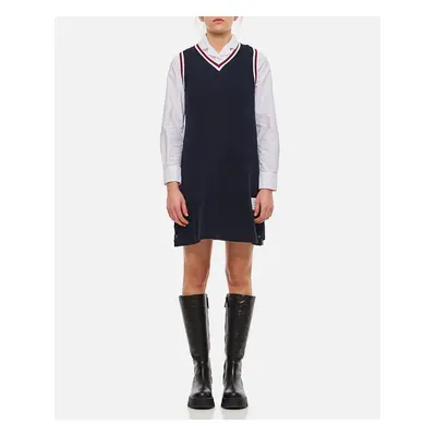 Thom Browne | Vestito Tennis Scollo V | Blu | Donna