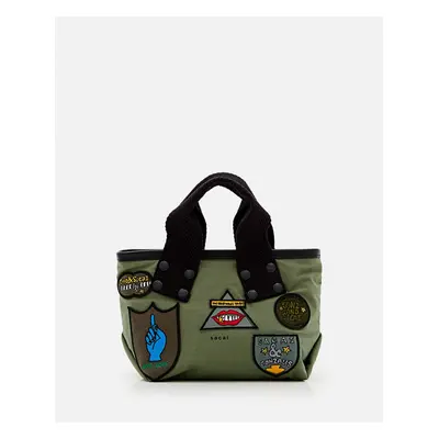 Sacai | Borsa Tote Piccola Sacai X Marc Gonzales Con Patch | Verde | Donna