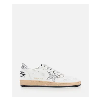 Golden Goose | Ballstar Sneakers Pelle E Glitter | Bianco | Donna