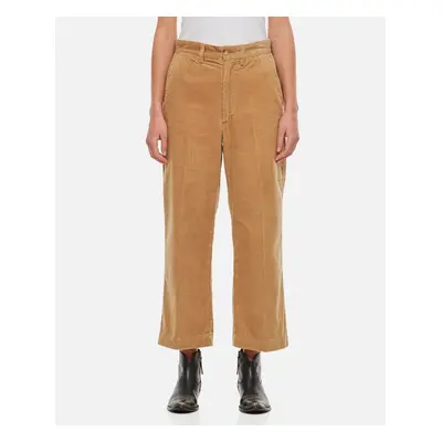 Polo Ralph Lauren | Pantaloni Cropped Chino A Gamba Larga | Marrone | Donna