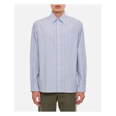 Closed | Camicia In Cotone A Righe | Azzurro | Uomo