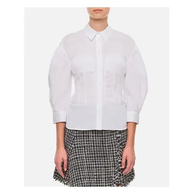 Simone Rocha | Camicia Con Cucitura Corsetto | Bianco | Donna