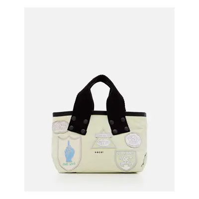 Sacai | Borsa Tote Piccola Sacai X Marc Gonzales Con Patch | Bianco | Donna