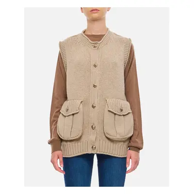 Barrie | Cashmere Cardigan Gilet | Beige | Donna