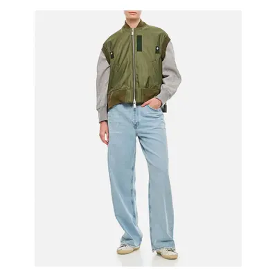 Sacai | Bomber Smanicato In Nylon | Verde | Donna