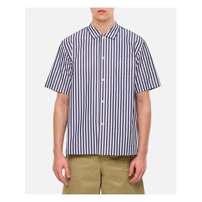 Sacai | Camicia A Maniche Corte In Cotone | Blu | Uomo