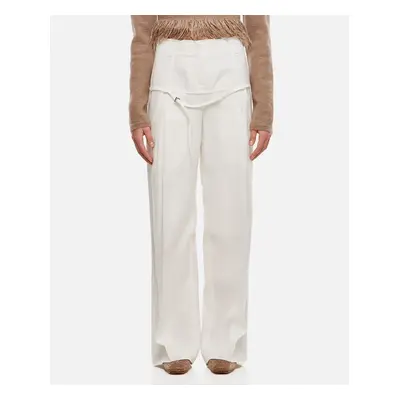 Jacquemus | Pantaloni In Viscosa Le Pantalon Criollo | Bianco | Donna